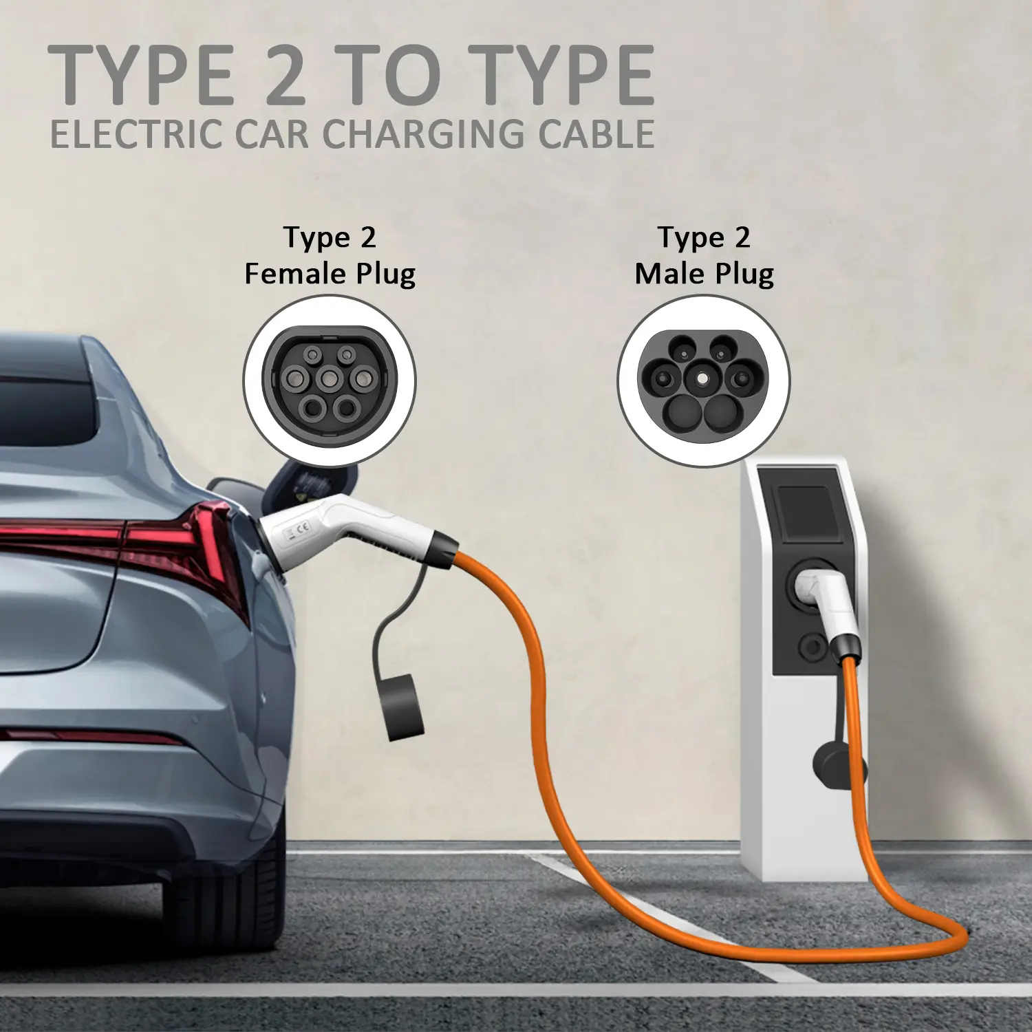 Durable Type 2 EV Charging Cable with Customizable Design (5)nbw