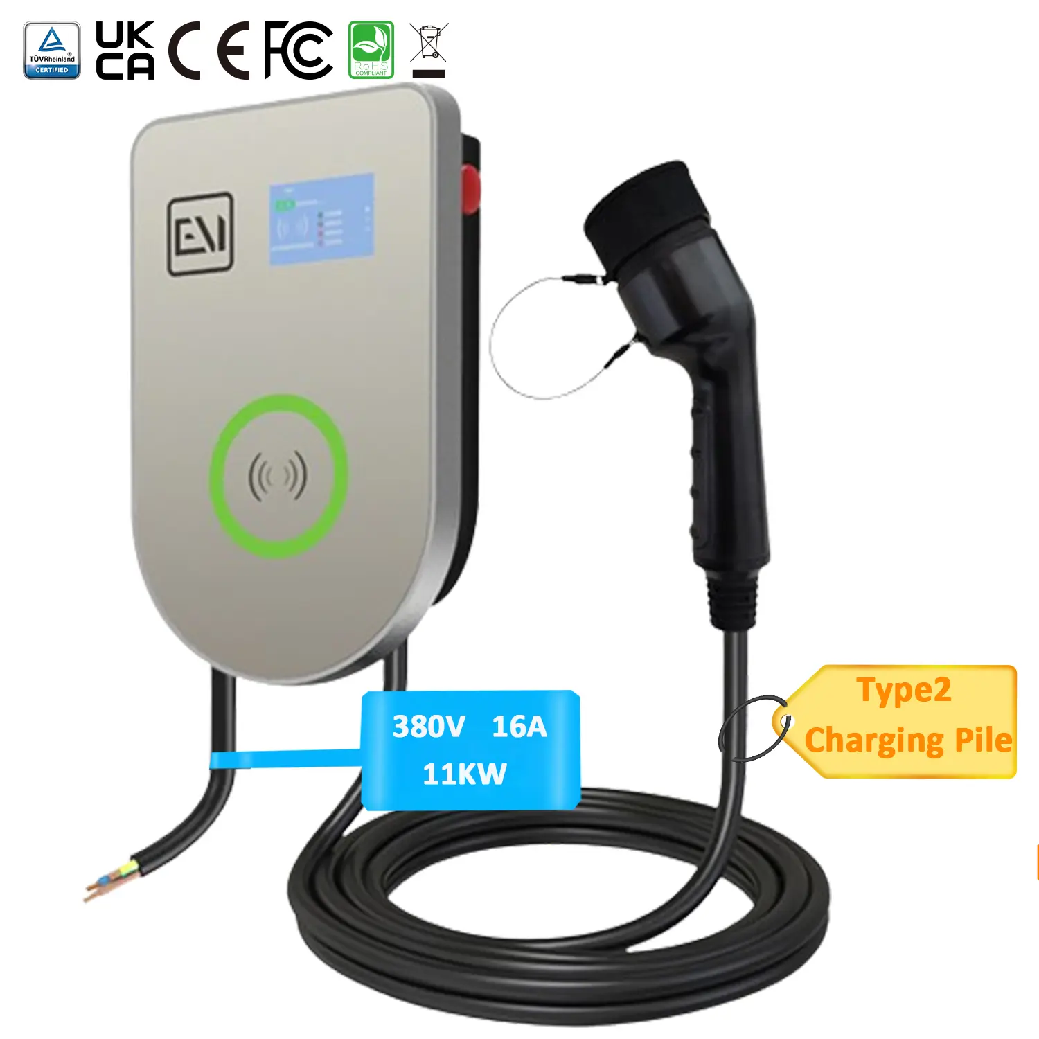 Type 2 Electric Car Charging Pile Wallbox EV Charging Station (1).jpg