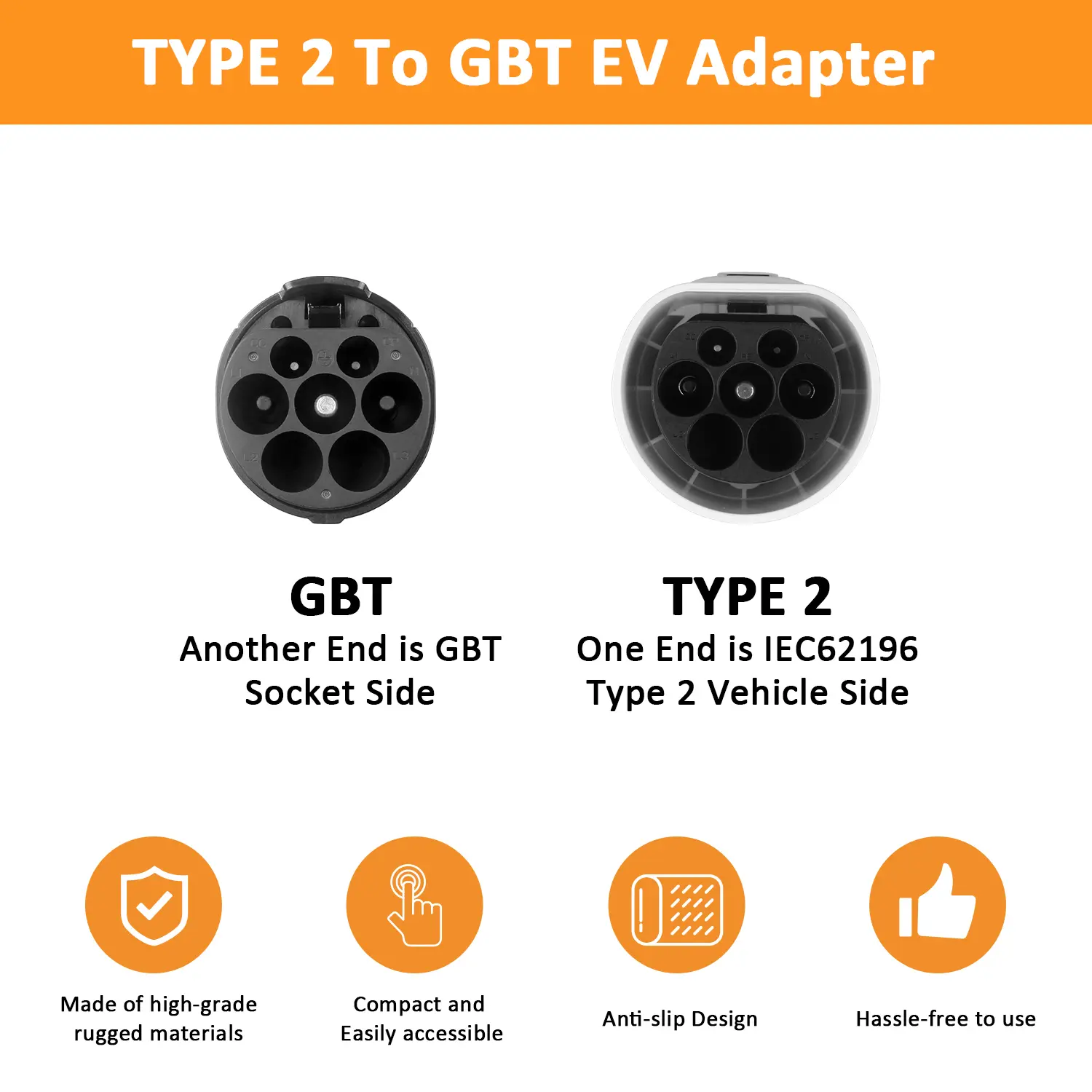 32A Type 2 to GBT EV Charging Adapter Connector (5)pis