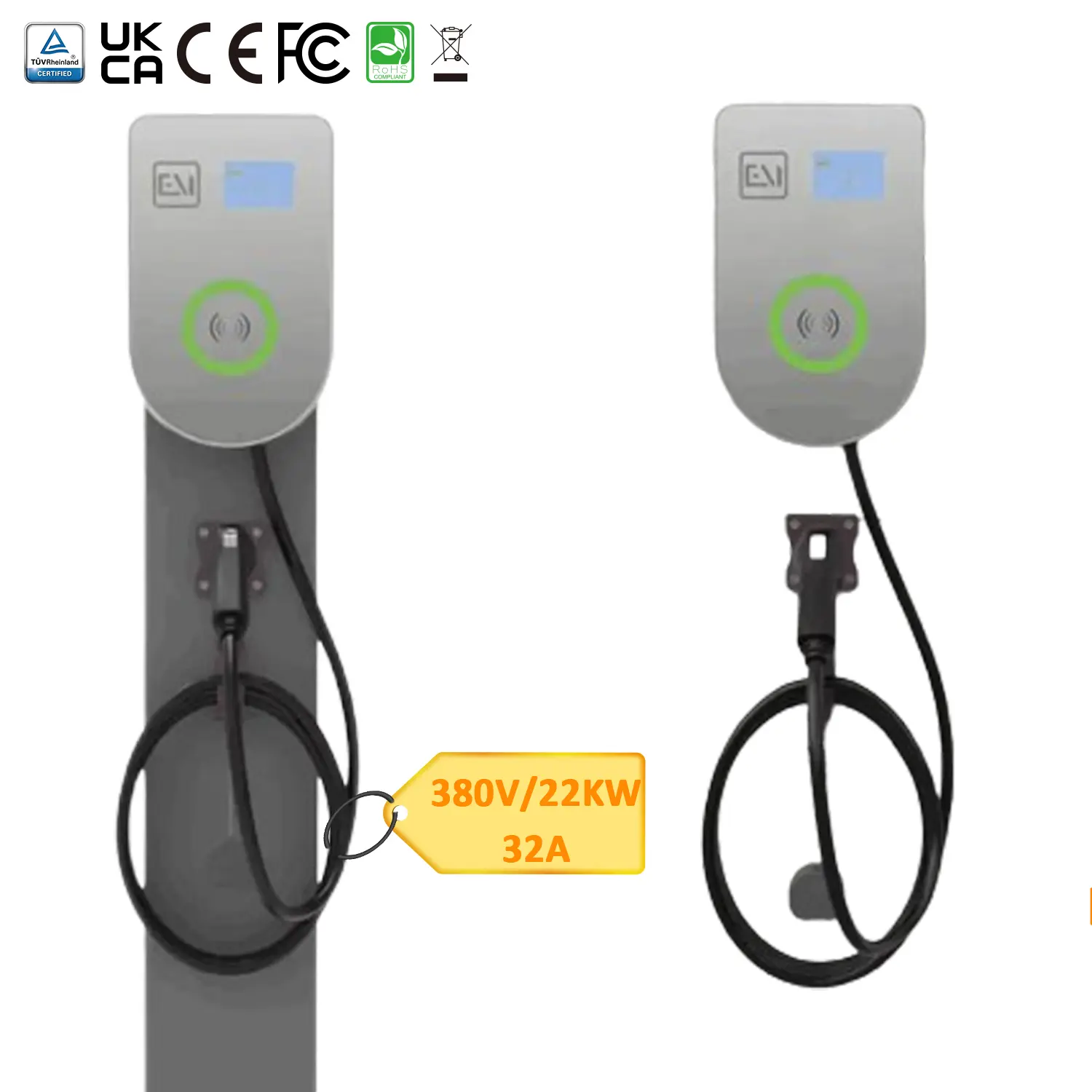 Type 2 Electric Car Charging Pile Wallbox EV Charging Station