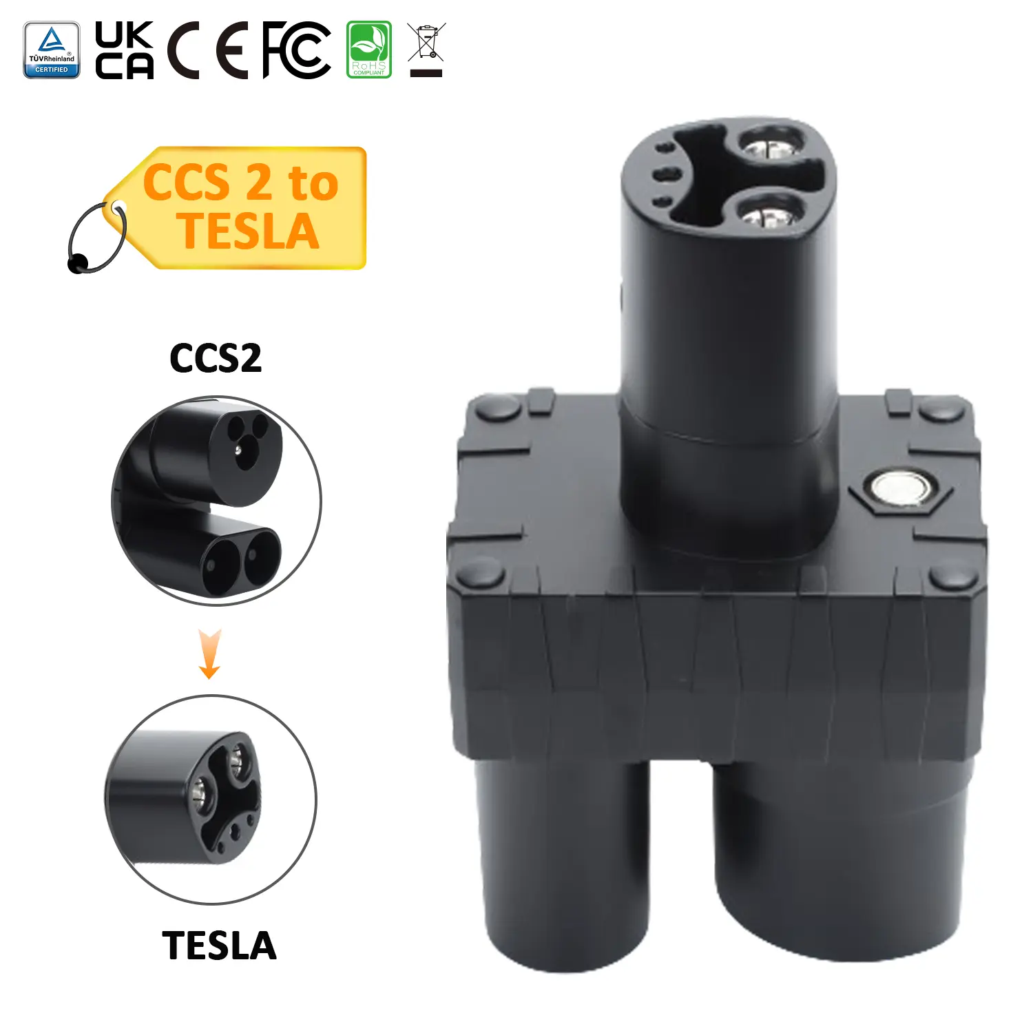 High Speed Charging IP55 CCS2 to Tesla EV Charging Adapter