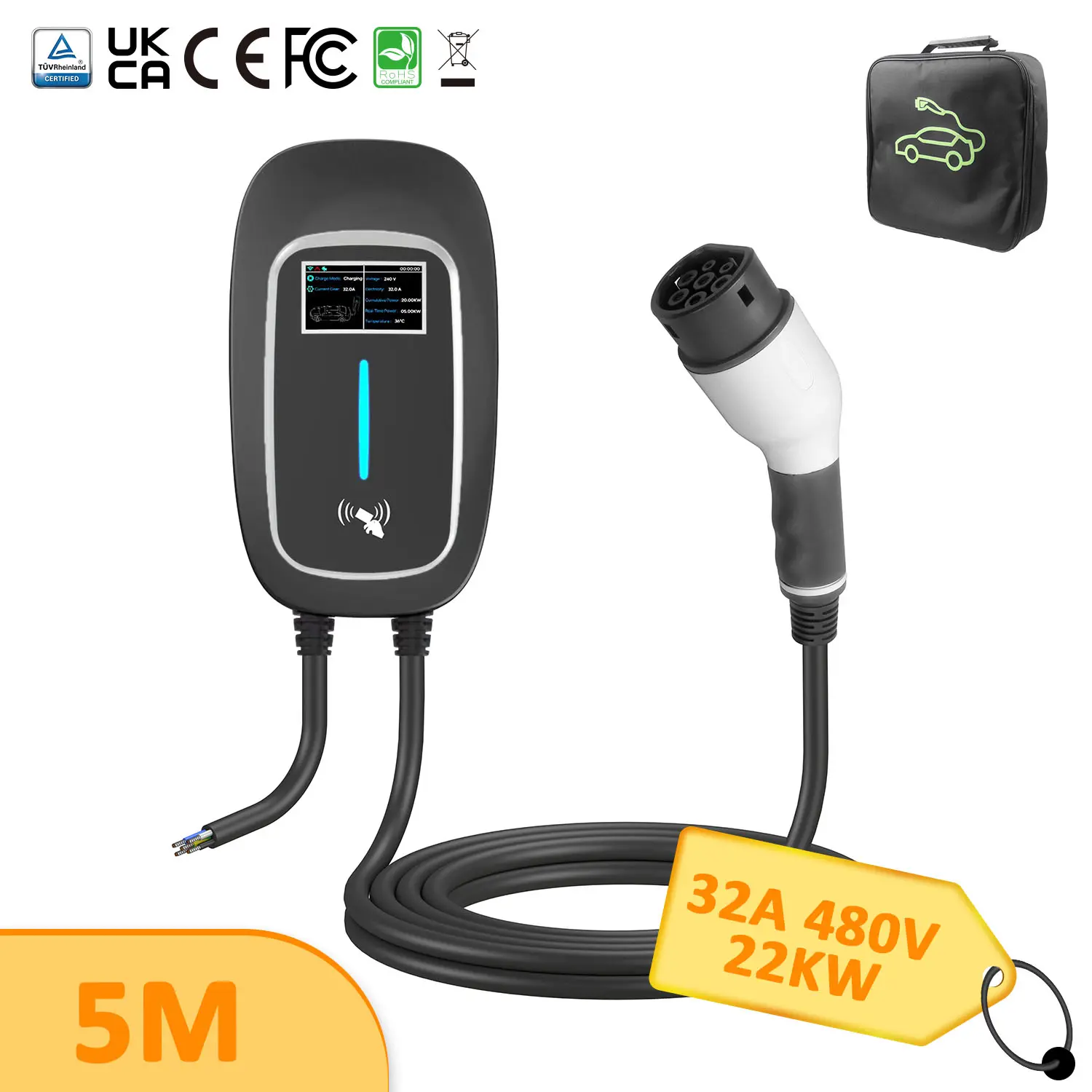 Premium Wall-Mounted EV Charging Station for Electric Vehicles