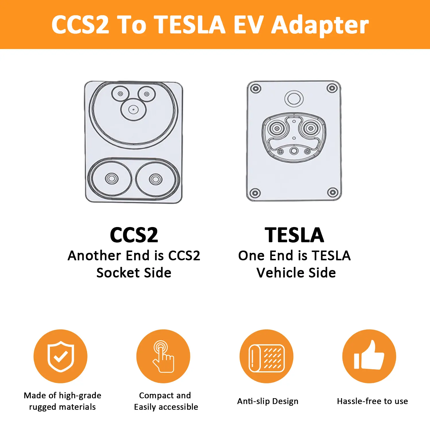 High Speed Charging IP55 CCS2 to Tesla EV Charging Adapter (7)63z
