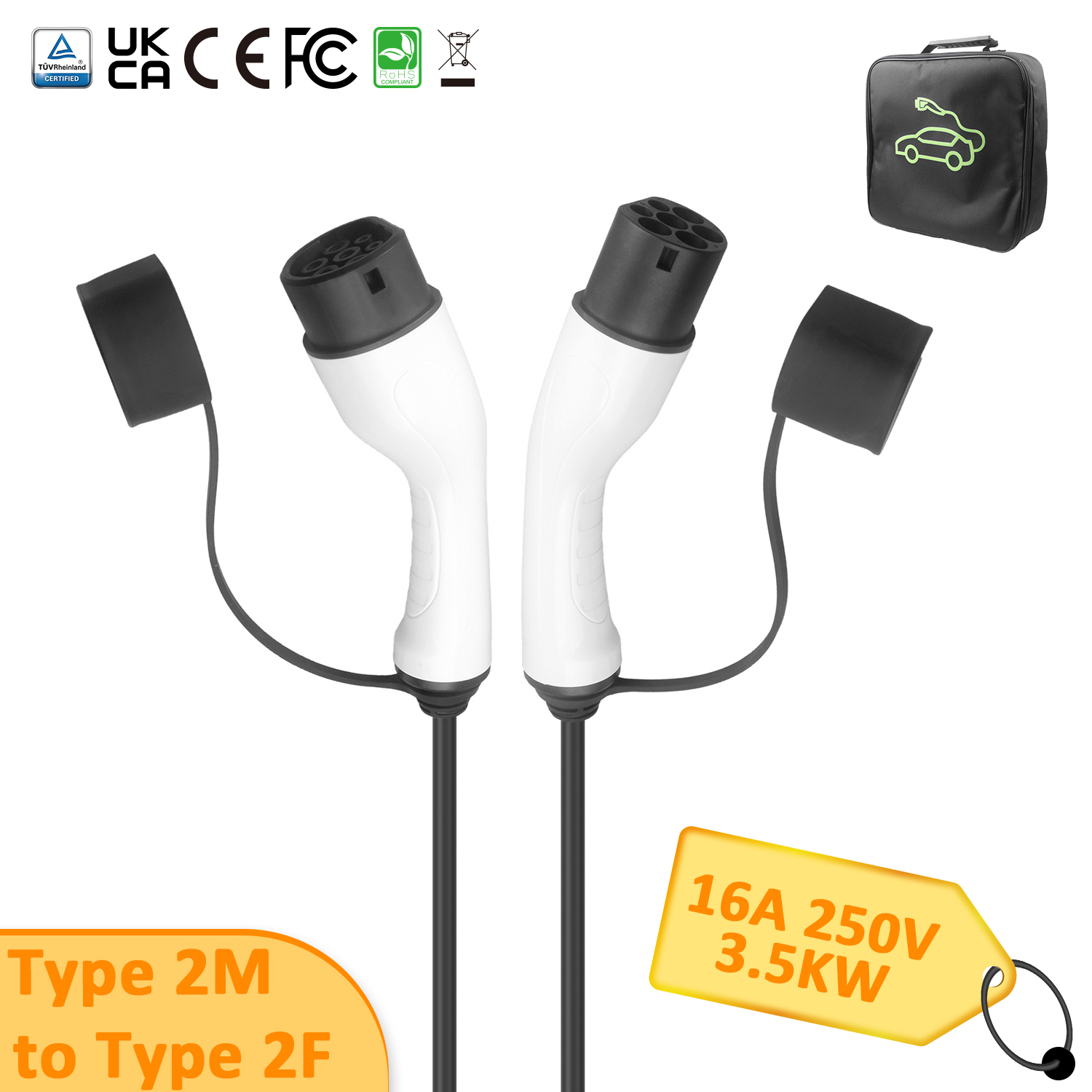 High-Quality TYPE 2 TO TYPE 2 EV Charging Cable