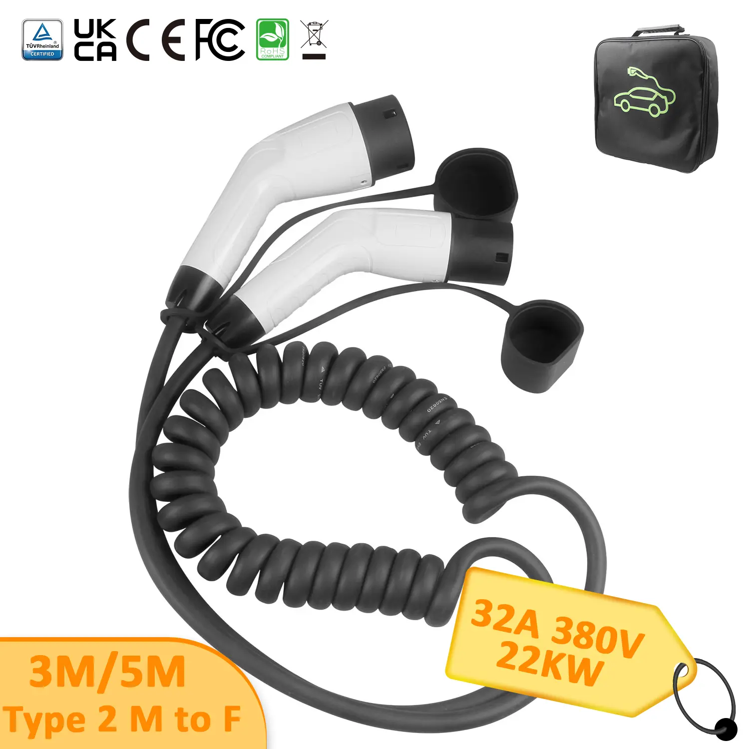 High Speed Charging IP55 CCS2 to Tesla EV Charging Adapter (7)63z
