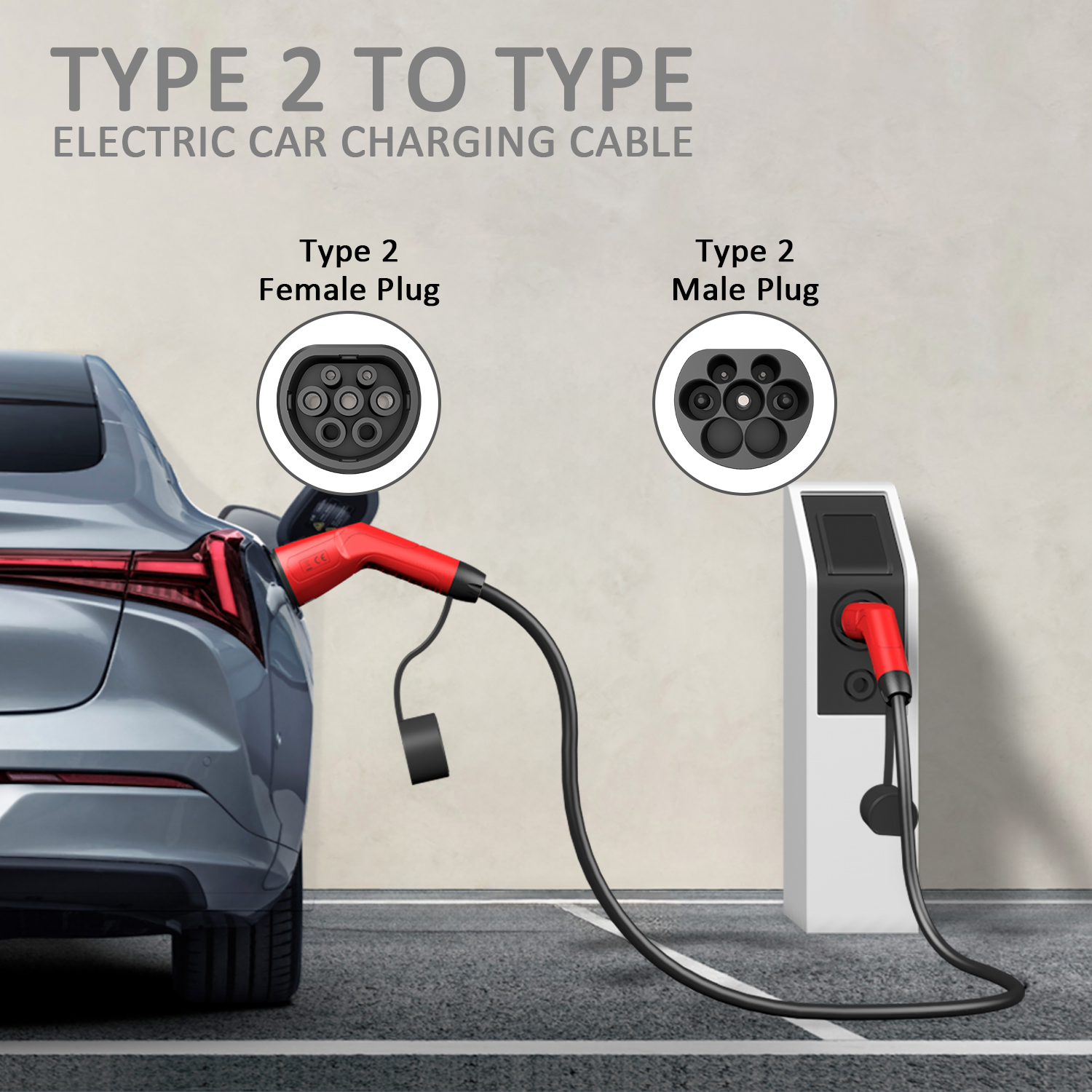 Type 2 EV Charging Cable with Customizable Design for Electric Vehicles (5)xxq