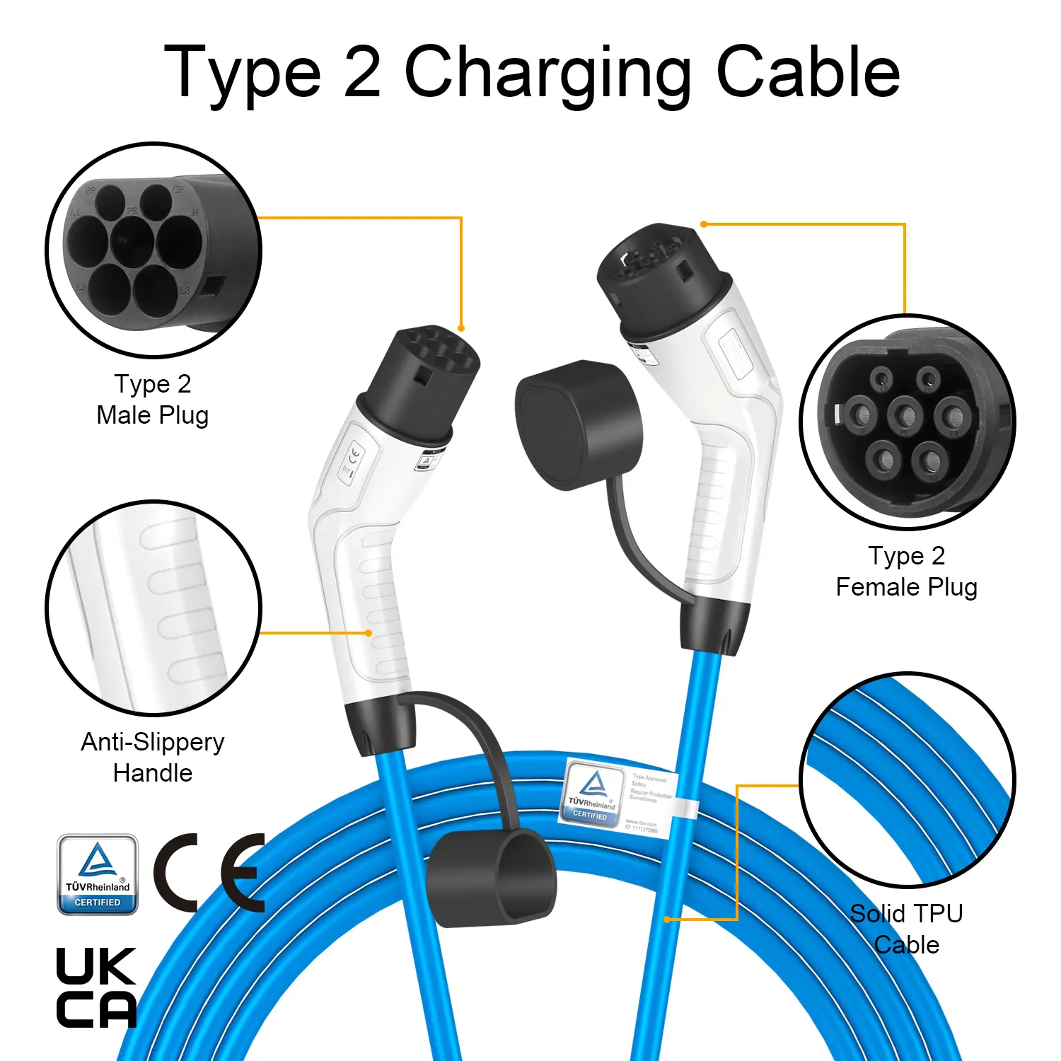High-Performance Customizable Type 2 EV Charging Cable for Electric Vehicles (4)7em
