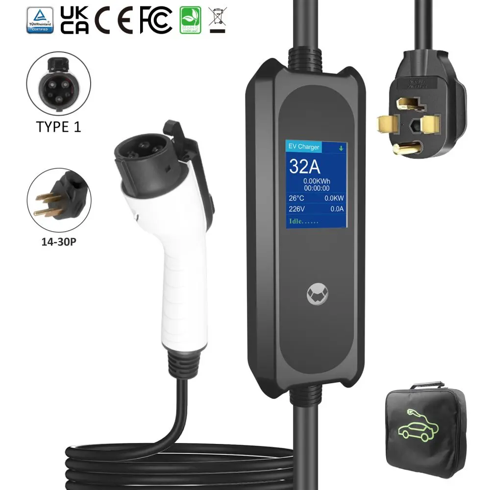 NEMA 14-30P Plug Mobile EV Charger 3.5KW Electric Vehicle Charger