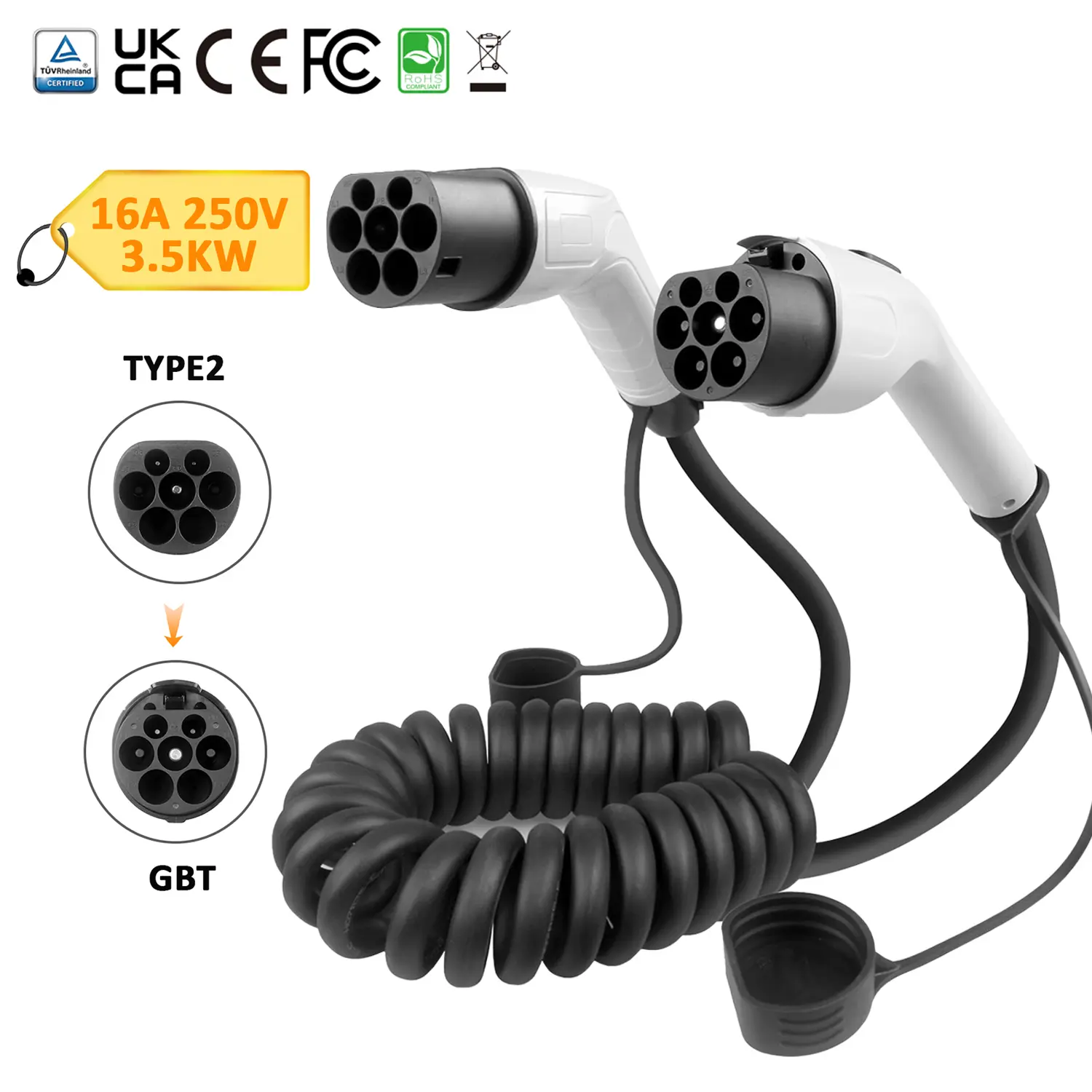 Type 2 TO GBT EV Charging Cable for Charging Stations