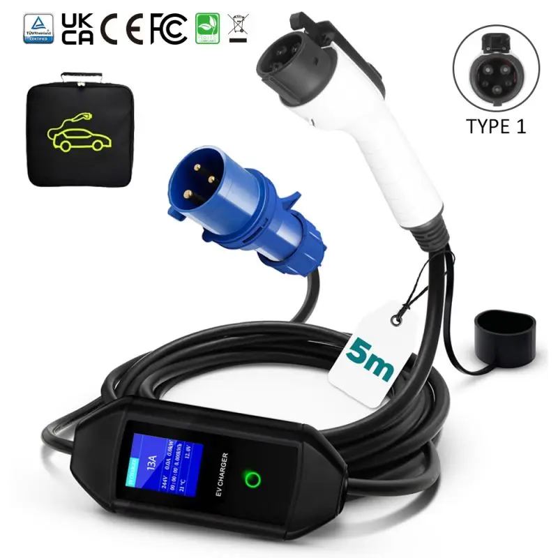 J1772 Portable EV Charger – Dual Mode Level 1/Level 2 Charging Solution for Electric Vehicles