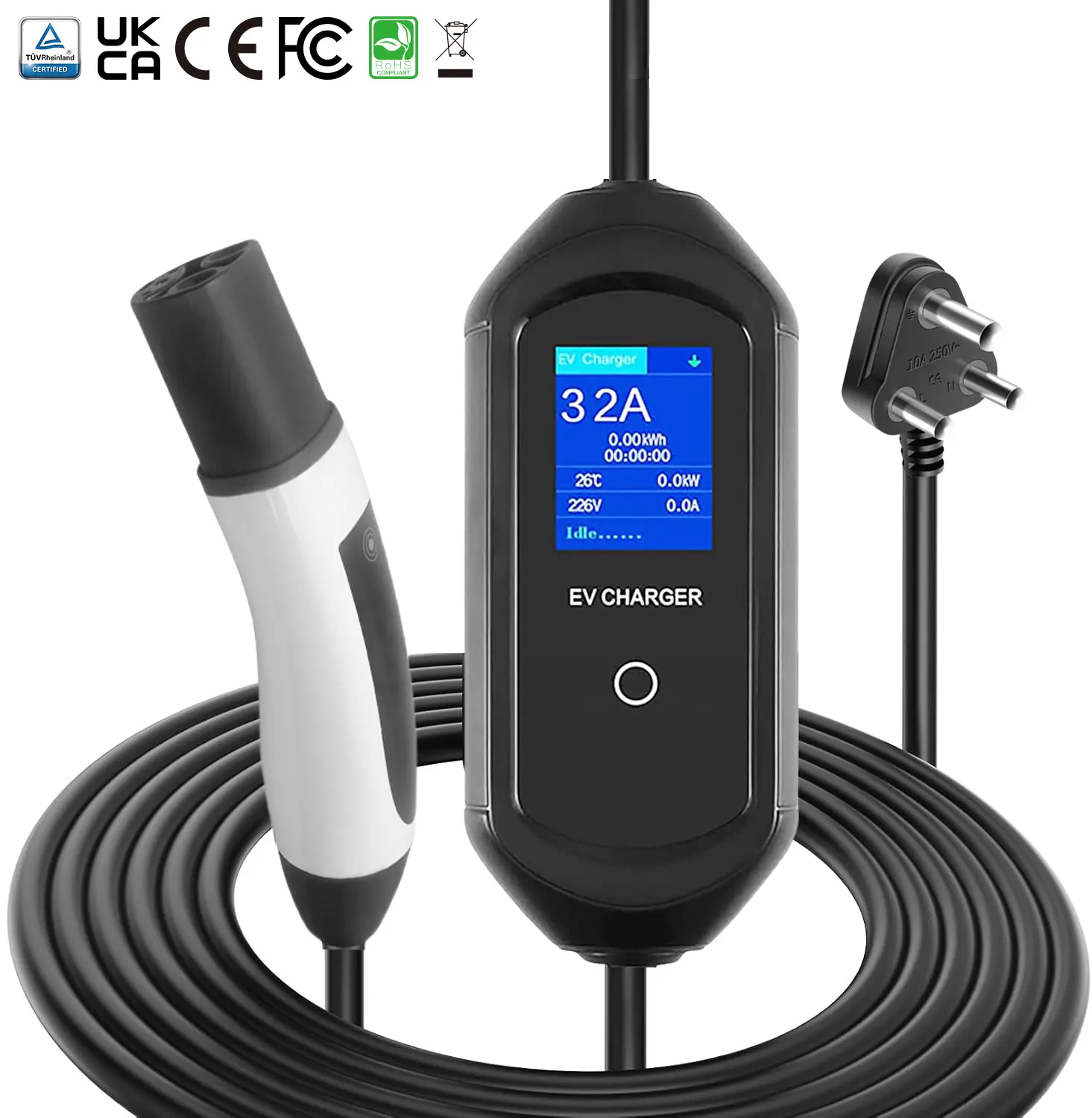 Tesla Portable EV Charger – Customizable, High Performance, Flame Retardant (8)t0c