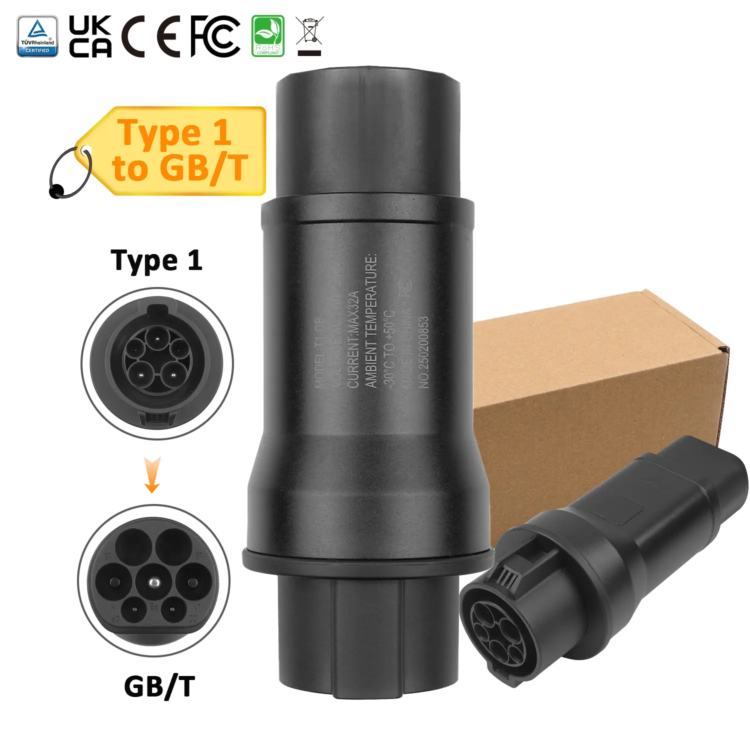 Type 1 to GB/T Adapter – Power Your EV Anywhere