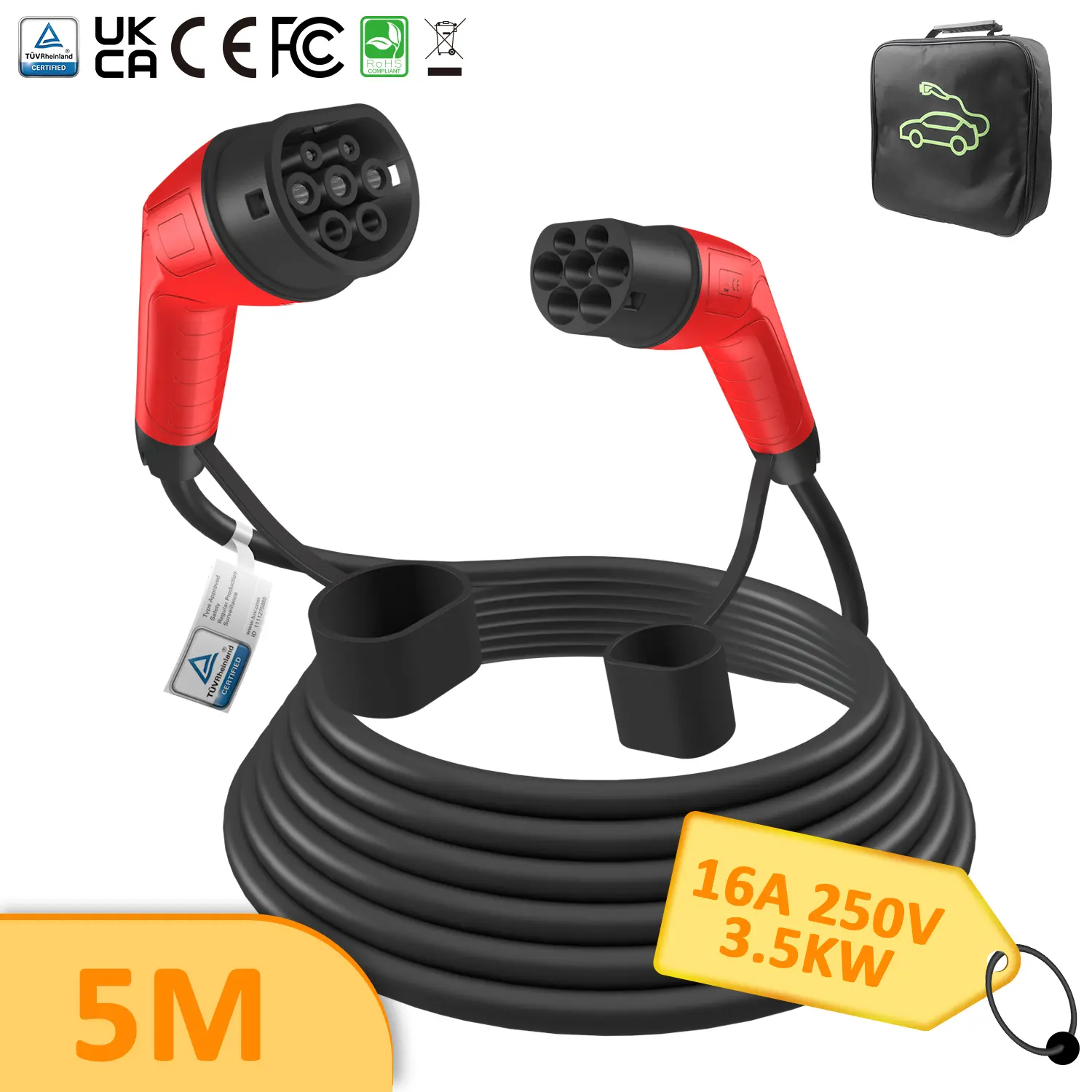 Type 2 EV Charging Cable with Customizable Design for Electric Vehicles