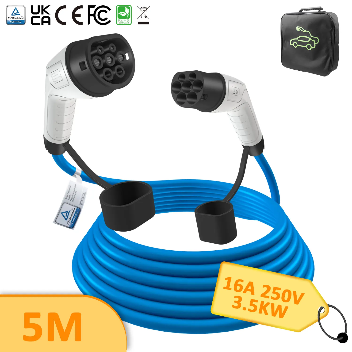 High-Performance Customizable Type 2 EV Charging Cable for Electric Vehicles