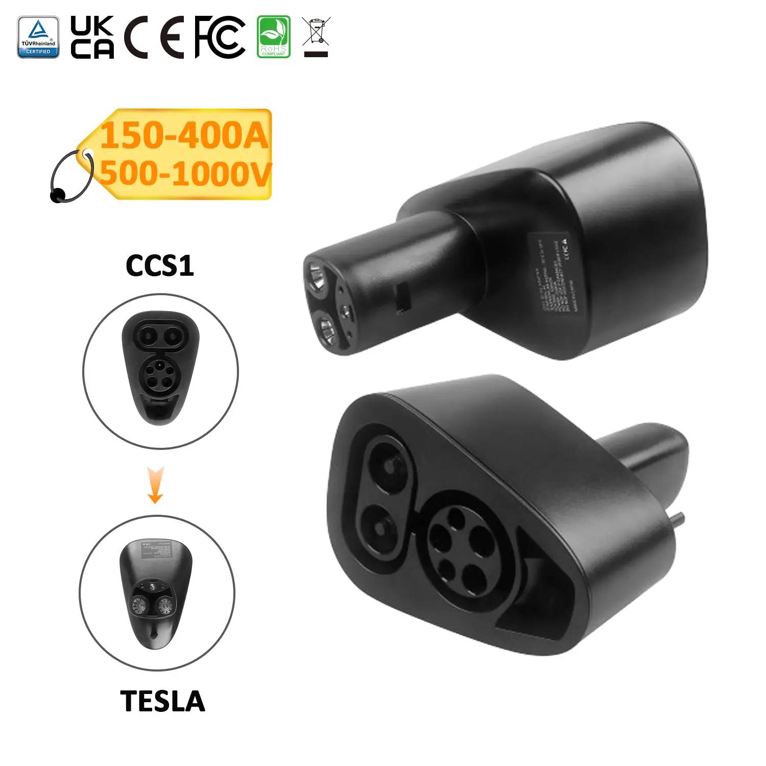 Fast Charging Adapter 400A DC Ev Charger CCS1 To Tesla
