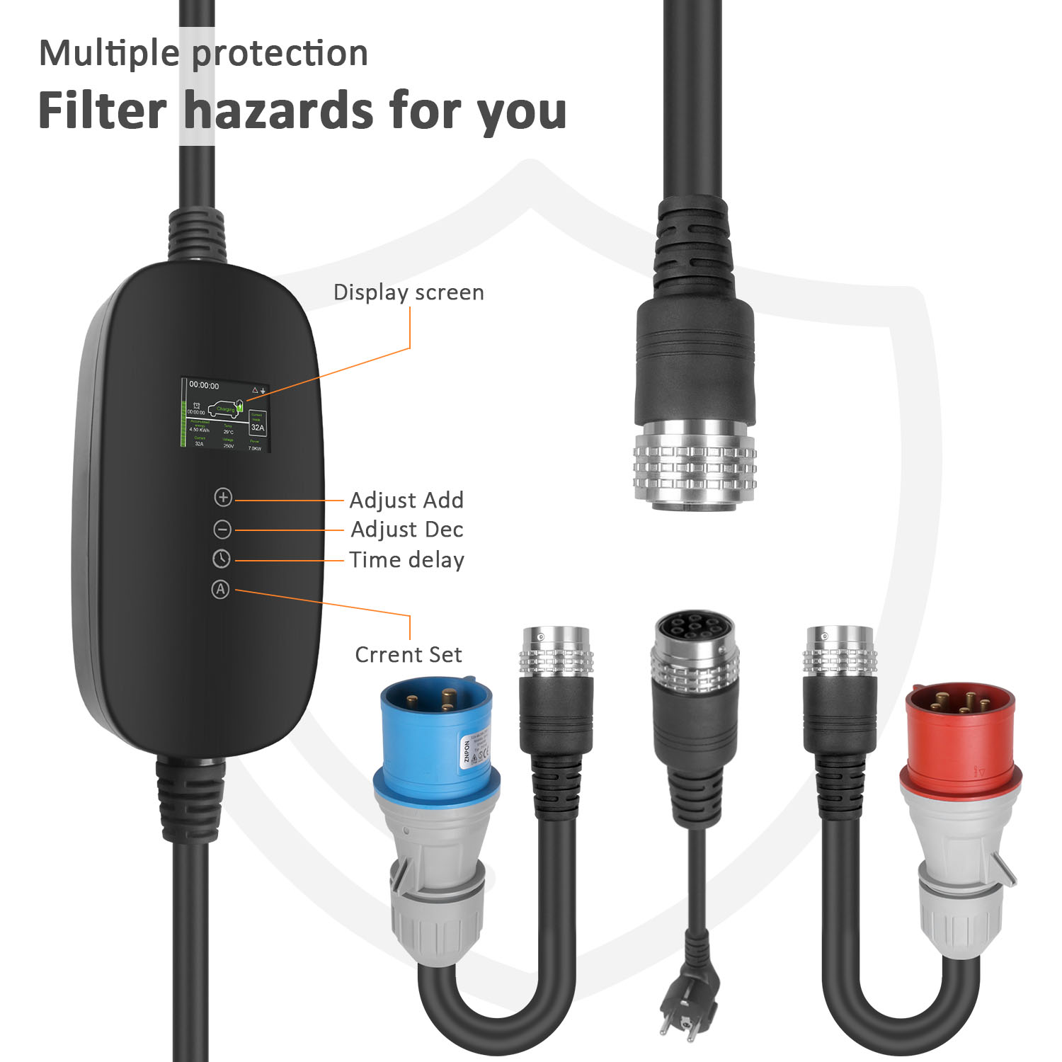 High Speed Charging IP55 CCS2 to Tesla EV Charging Adapter (7)63z