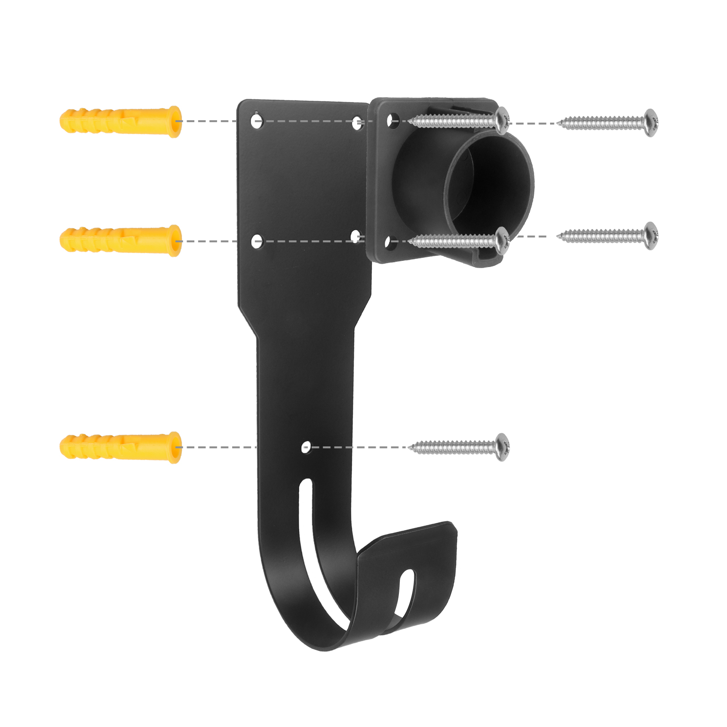Wall-Mounted Holder for TYPE 1 EV Charger (5)inw